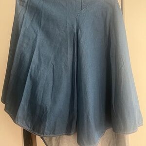 Stella McCartney Asymmetric Denim Skirt with Split Sz 46